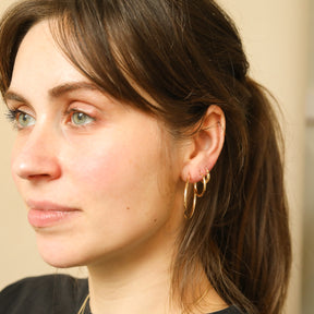 14K Gold Earrings | 34 mm