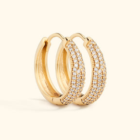 Hailey Pave Hoops
