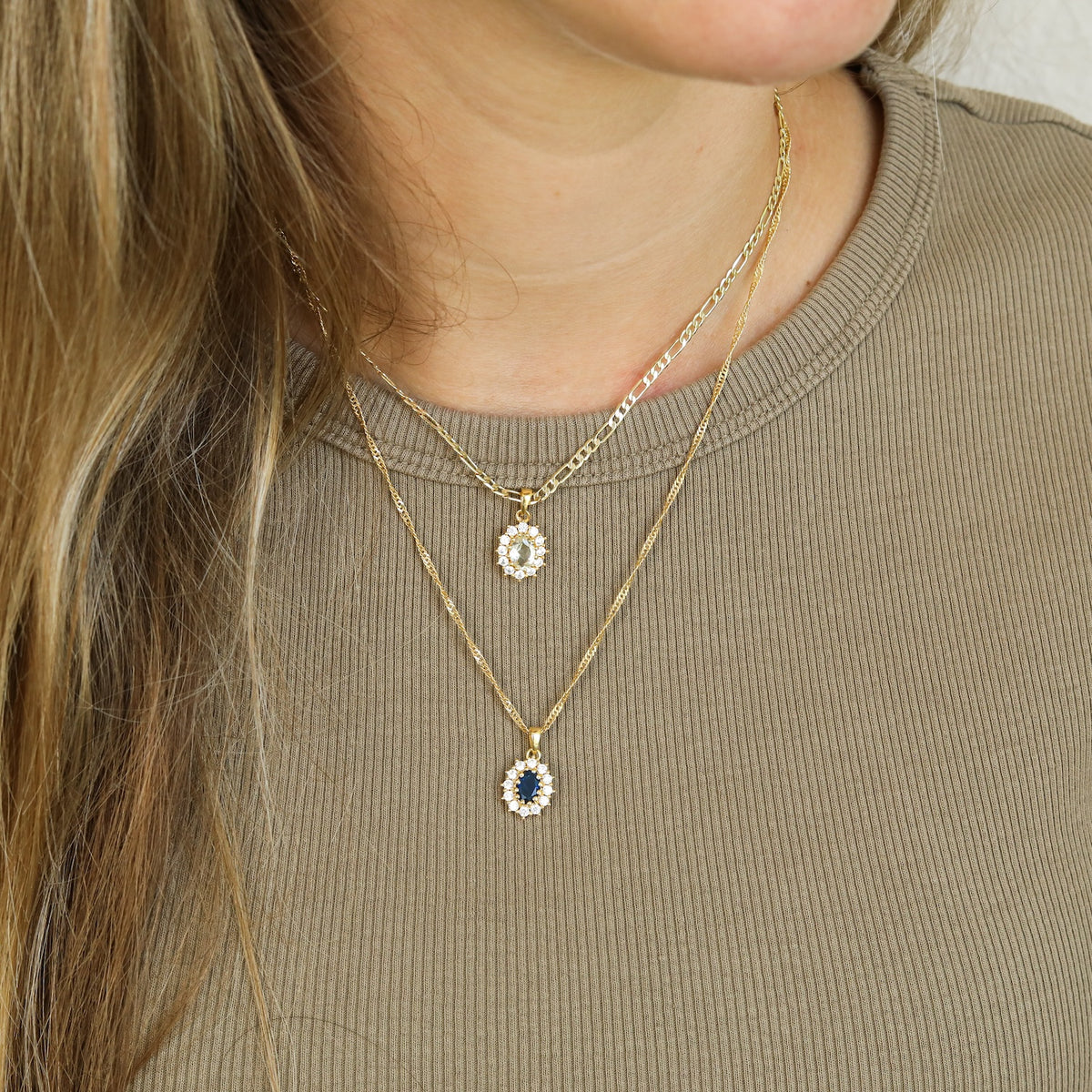 Lady Diana Necklace Green Amethyst