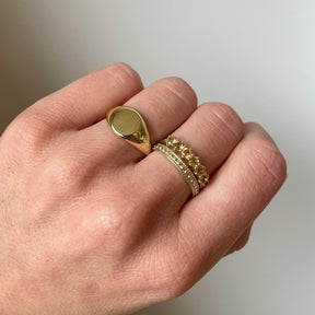 Initial Signet Ring | Gold plated